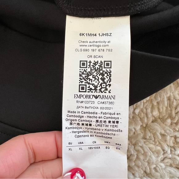 🖤 NWT🖤 EMPORIO ARMANI Emoji Patch Hoodie - Picture 9 of 10